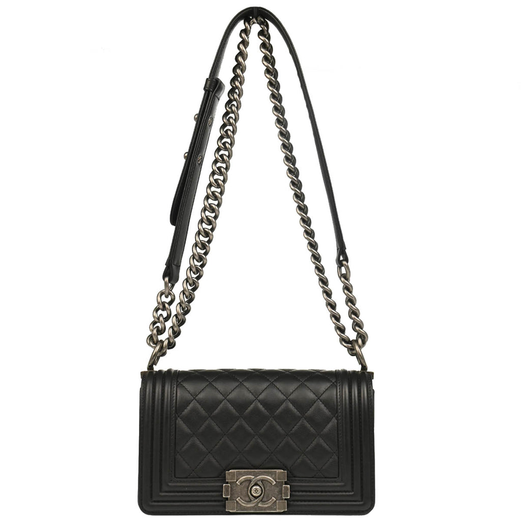 Boy 2018-2019 Chanel Black Lambskin Small Chain Shoulder Bag