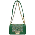 Boy Chanel 2018 Green Lambskin Chevron Small Chain Shoulder Bag