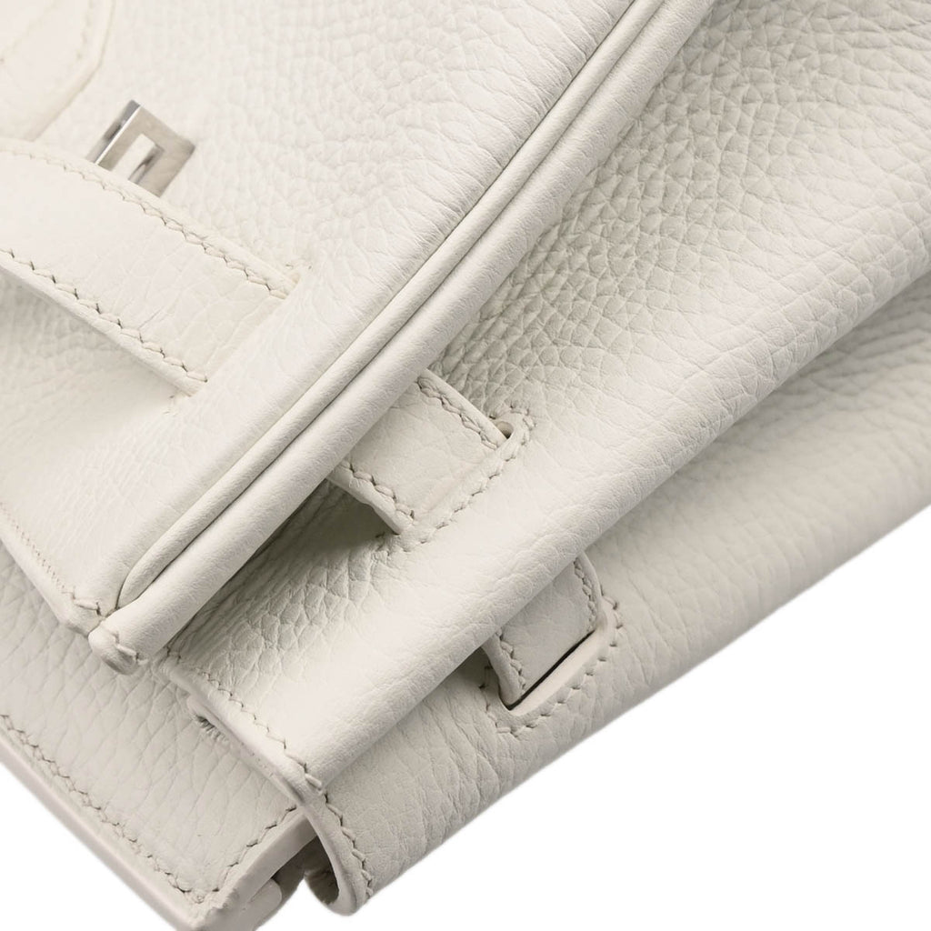 Hermes 2012 White Taurillon Clemence Birkin 35 Handbag