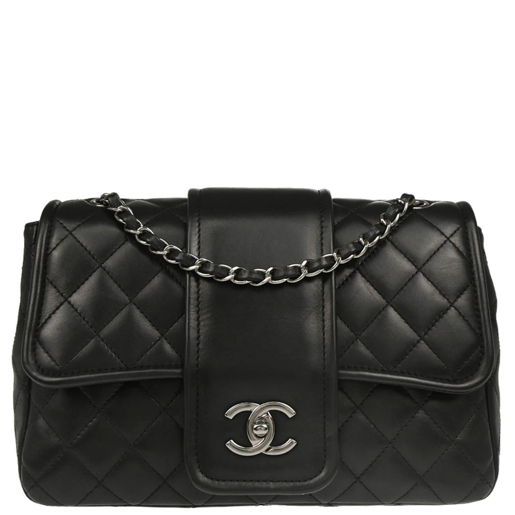 Chanel 2017 Black Lambskin Elementary Chic Shoulder Bag