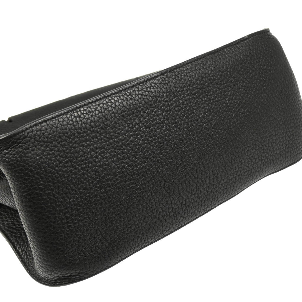 Hermes 2010 Black Taurillon Clemence Jypsiere 28 Shoulder Bag