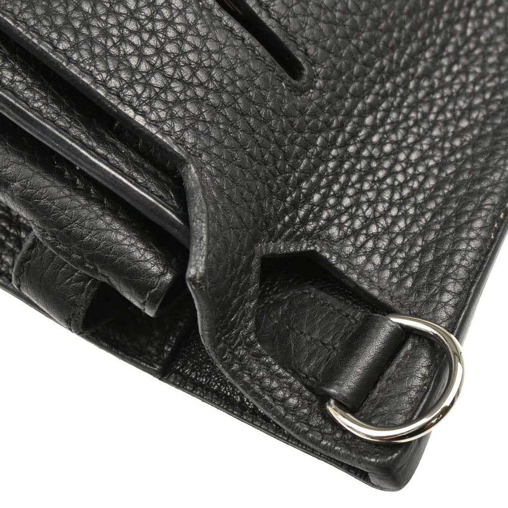 Hermes 2010 Black Taurillon Clemence Jypsiere 28 Shoulder Bag