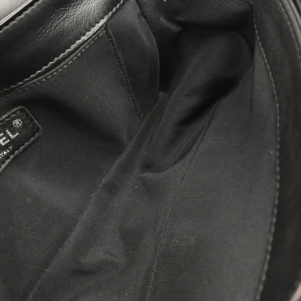 Boy Reverso Chanel 2013-2014 Black Lambskin Medium Shoulder Bag