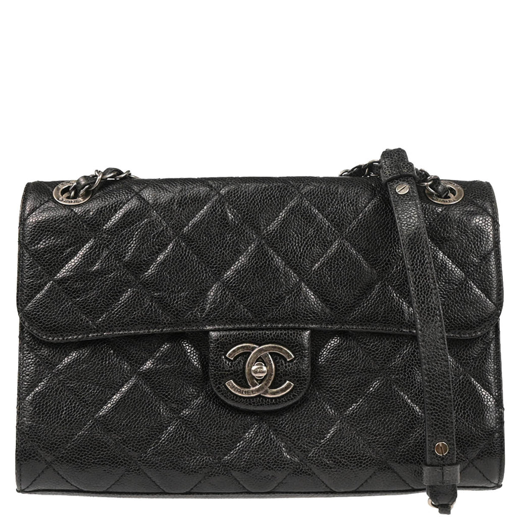 Chanel 2013-2014 Black Caviar CC Crave Shoulder Bag