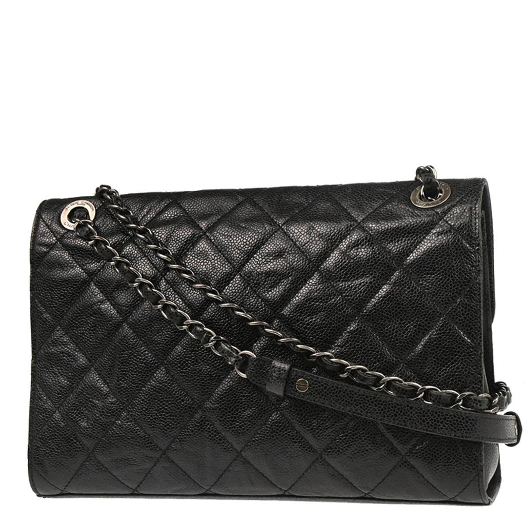 Chanel 2013-2014 Black Caviar CC Crave Shoulder Bag