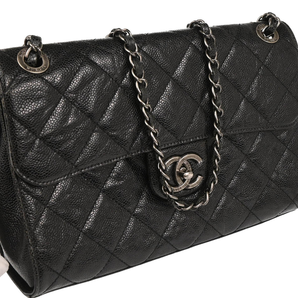 Chanel 2013-2014 Black Caviar CC Crave Shoulder Bag