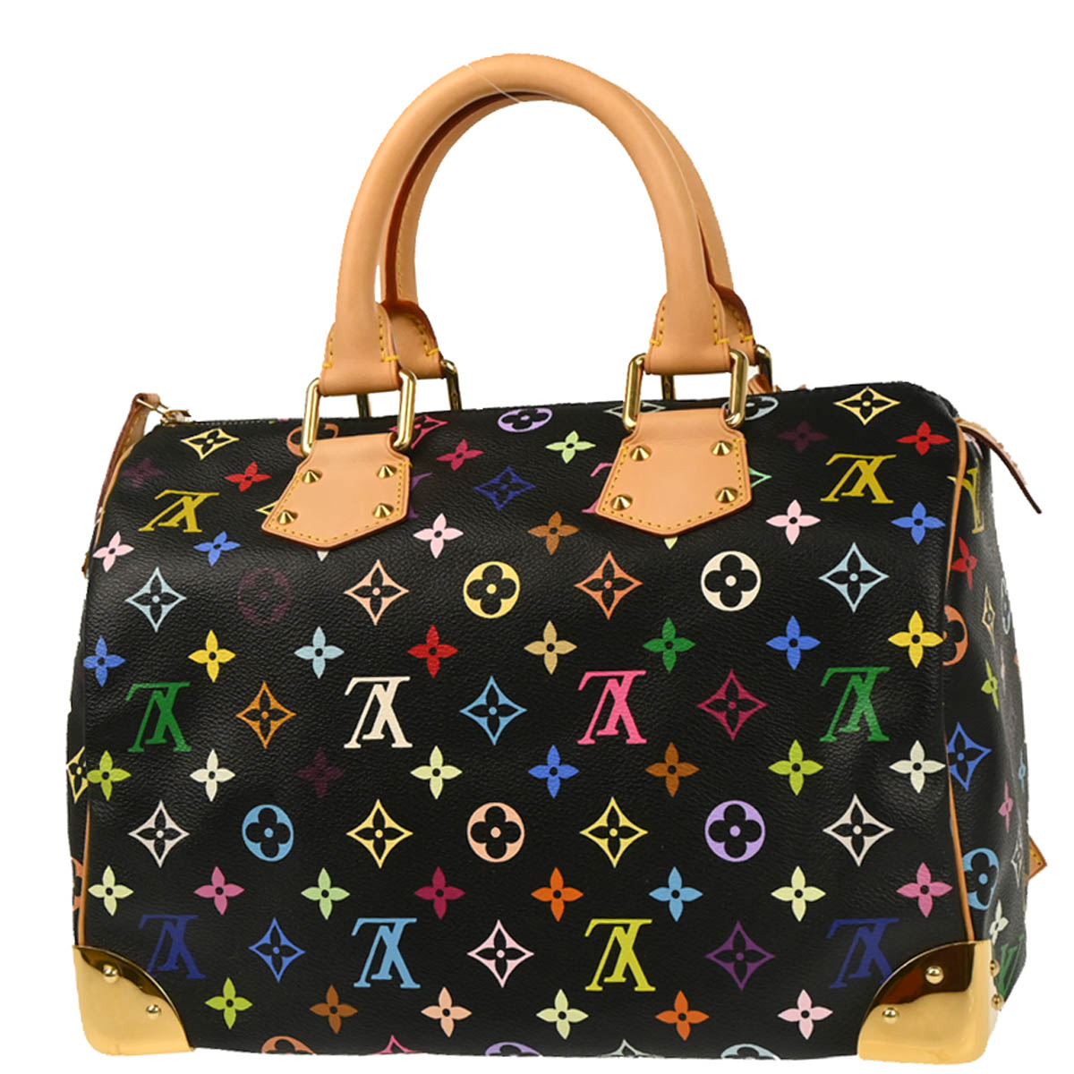 Louis Vuitton 2011 Black Monogram Multicolor Speedy 30 Handbag M92642