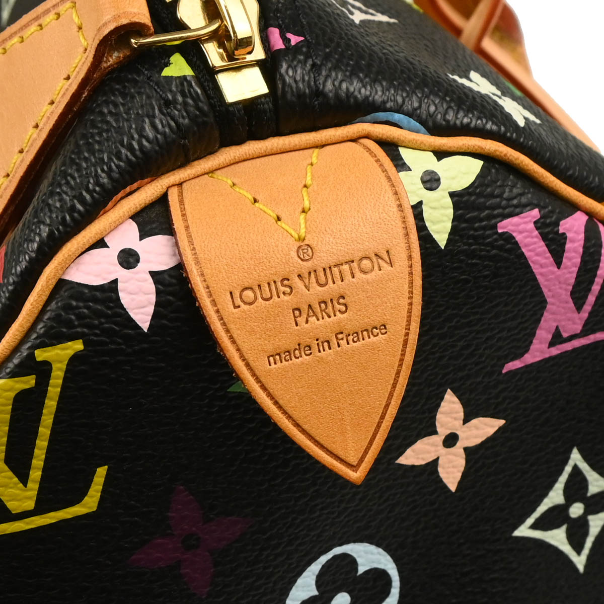 Louis Vuitton 2011 Black Monogram Multicolor Speedy 30 Handbag M92642
