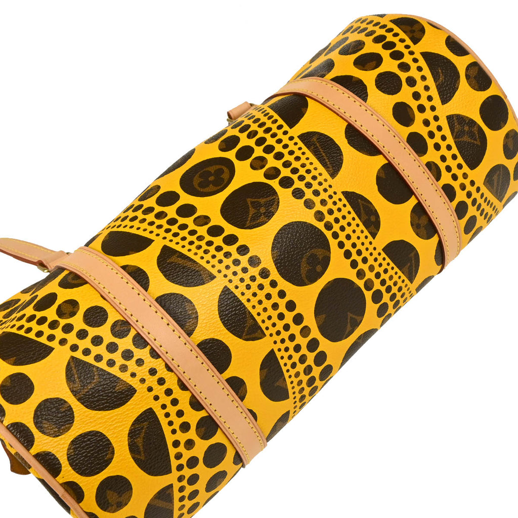 Louis Vuitton 2012 Yellow Pumpkin Dot Papillon 30 Handbag M40688