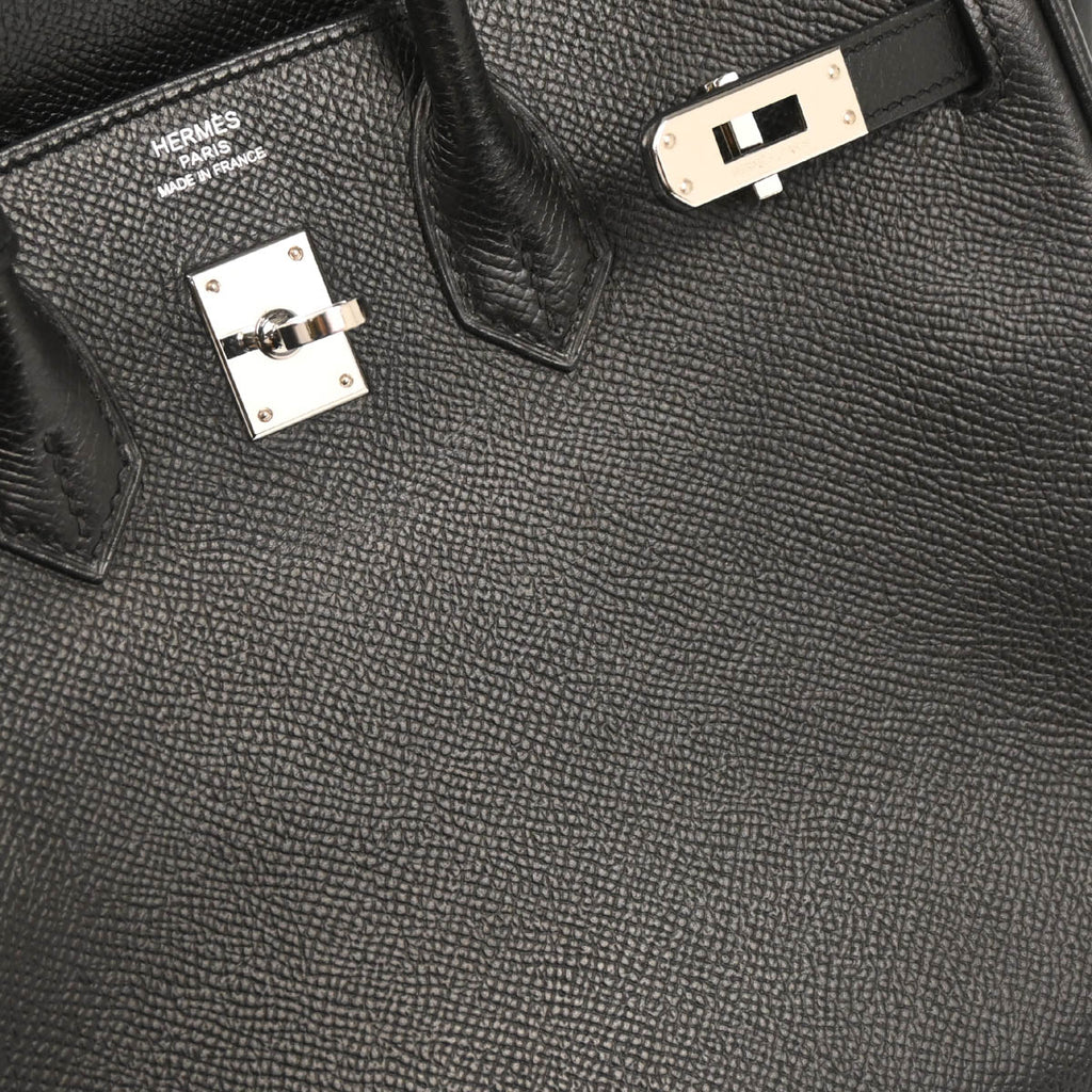 Hermes 2010 Black Epsom Birkin 25 Handbag