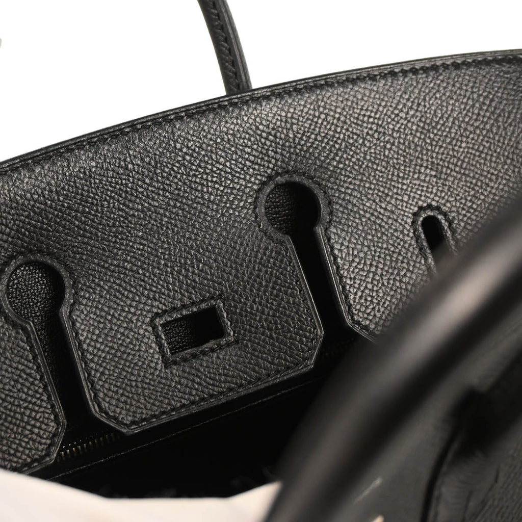 Hermes 2010 Black Epsom Birkin 25 Handbag