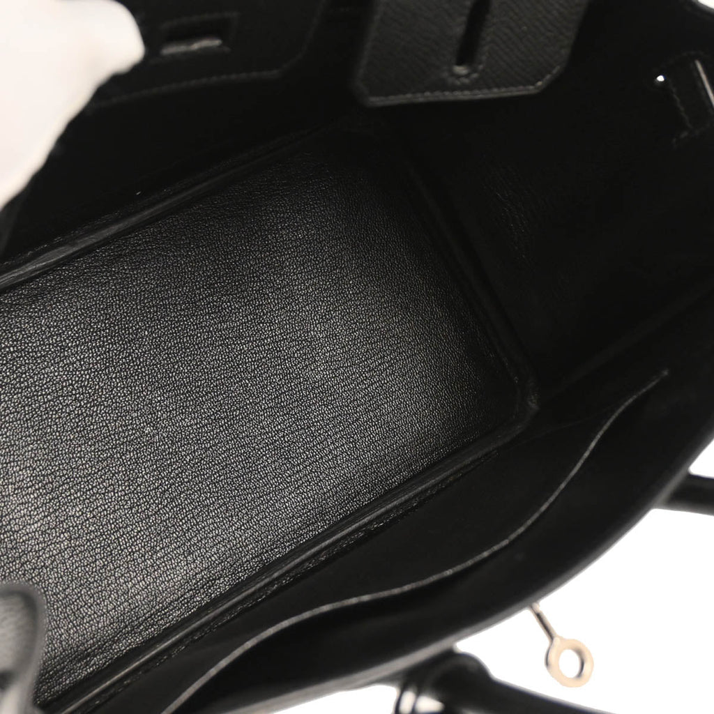 Hermes 2010 Black Epsom Birkin 25 Handbag
