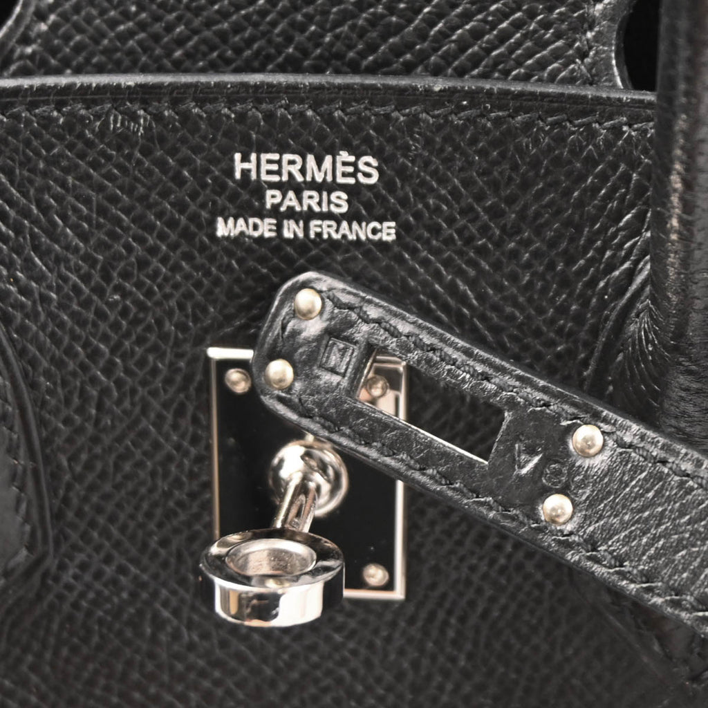 Hermes 2010 Black Epsom Birkin 25 Handbag