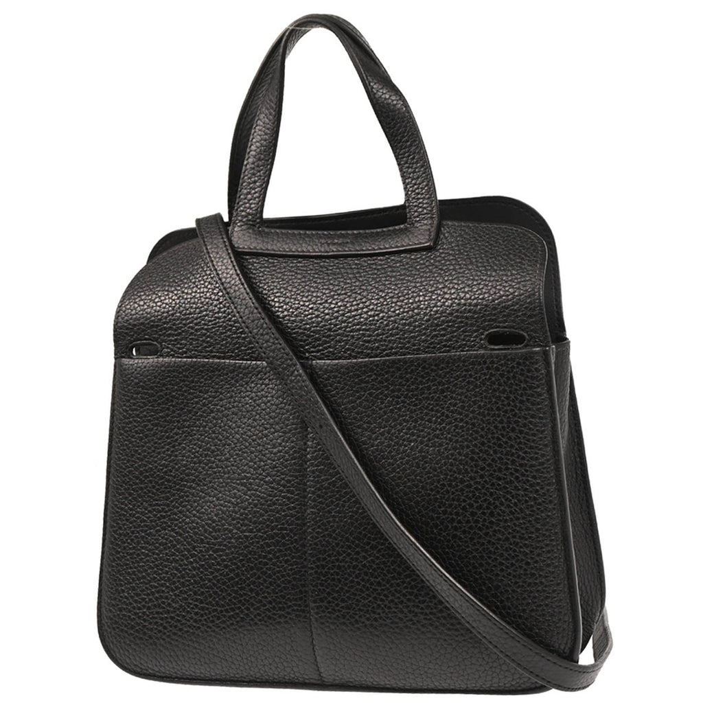 Hermes Black Togo Halzan 25 2way Shoulder Handbag