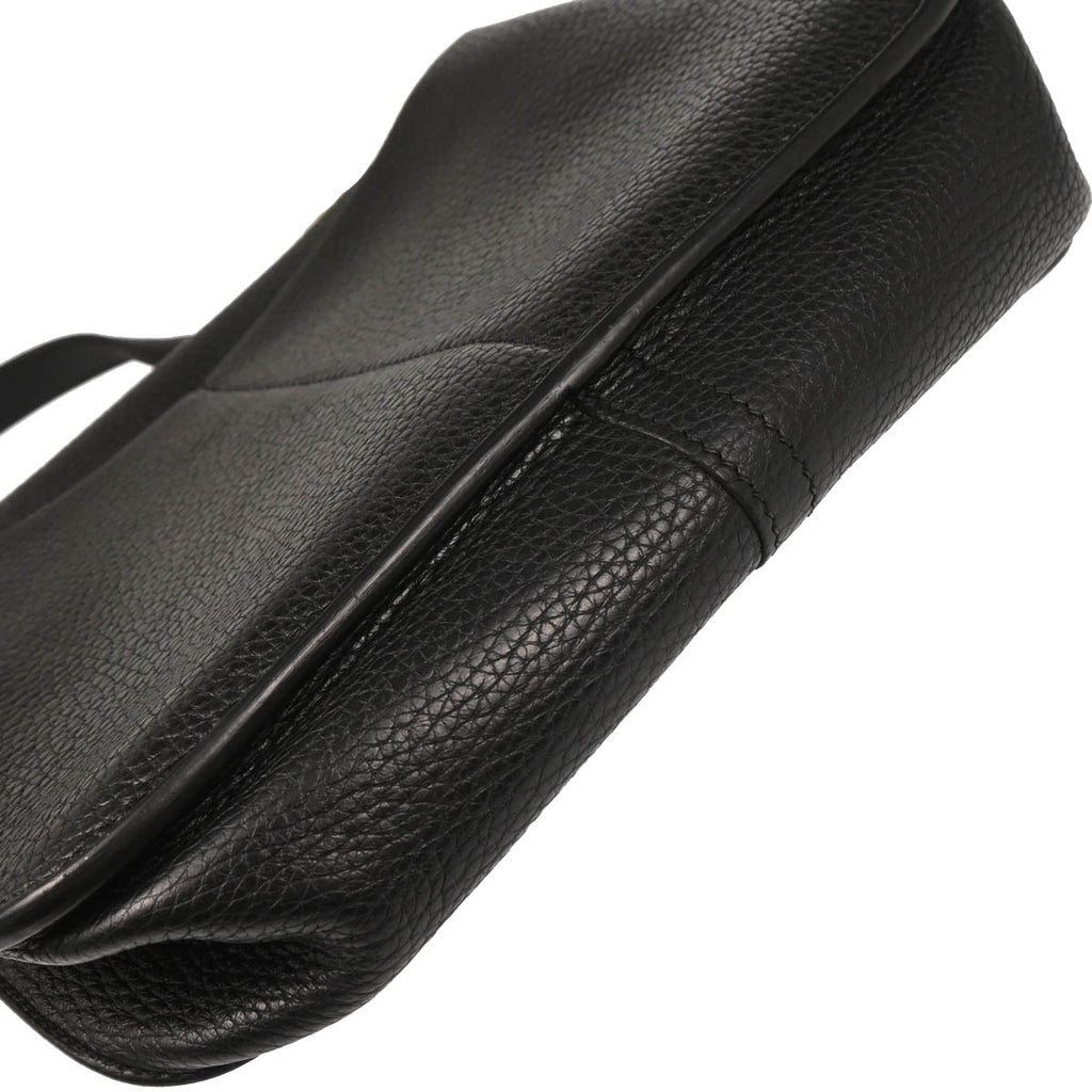 Hermes Black Togo Halzan 25 2way Shoulder Handbag