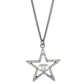 Chanel Star Chain Necklace Pendant Rhinestone Silver B17K