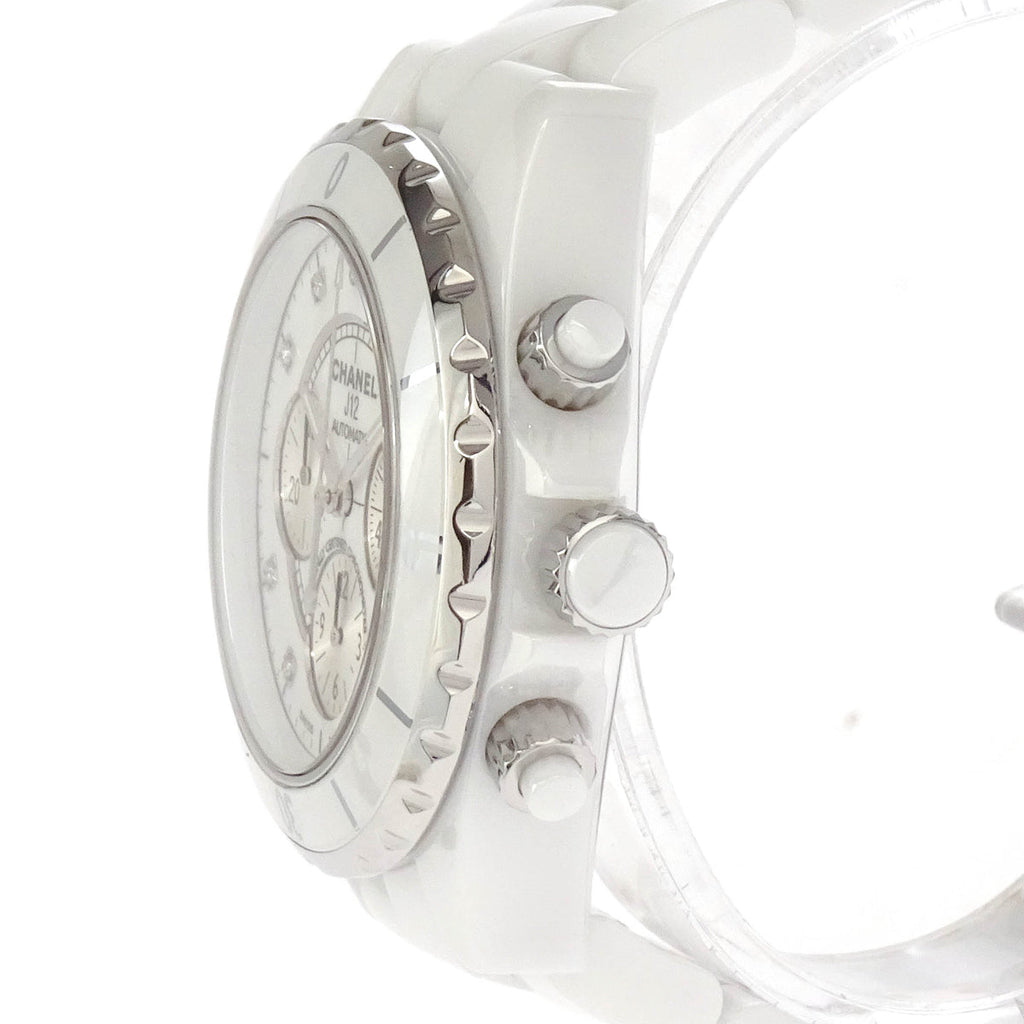 Chanel Ref.H2009 J12 Chronograph 41mm Watch Ceramic SS Diamond