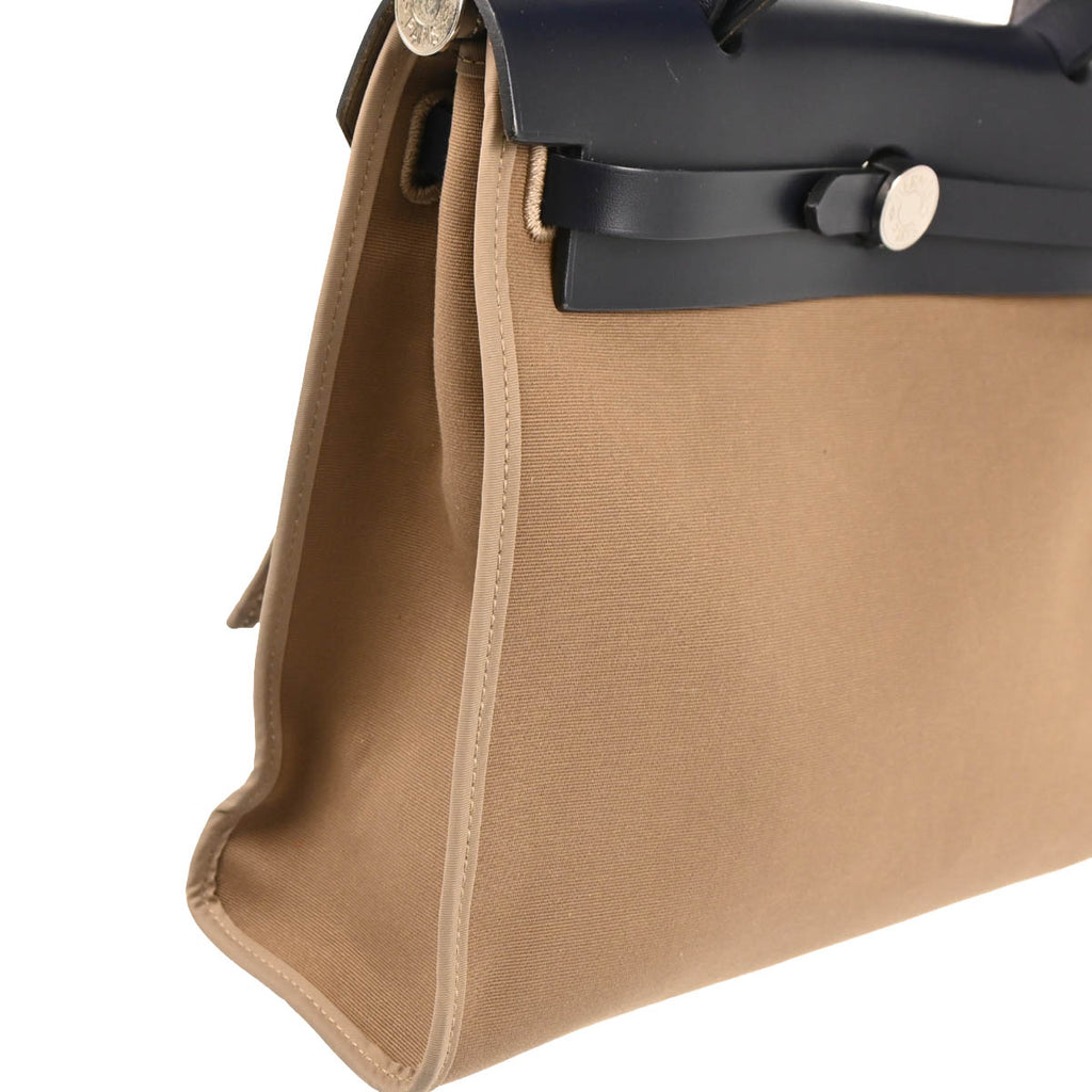 Hermes 2017 Brown Black Officier Herbag Zip PM 2 in 1 Tote Bag