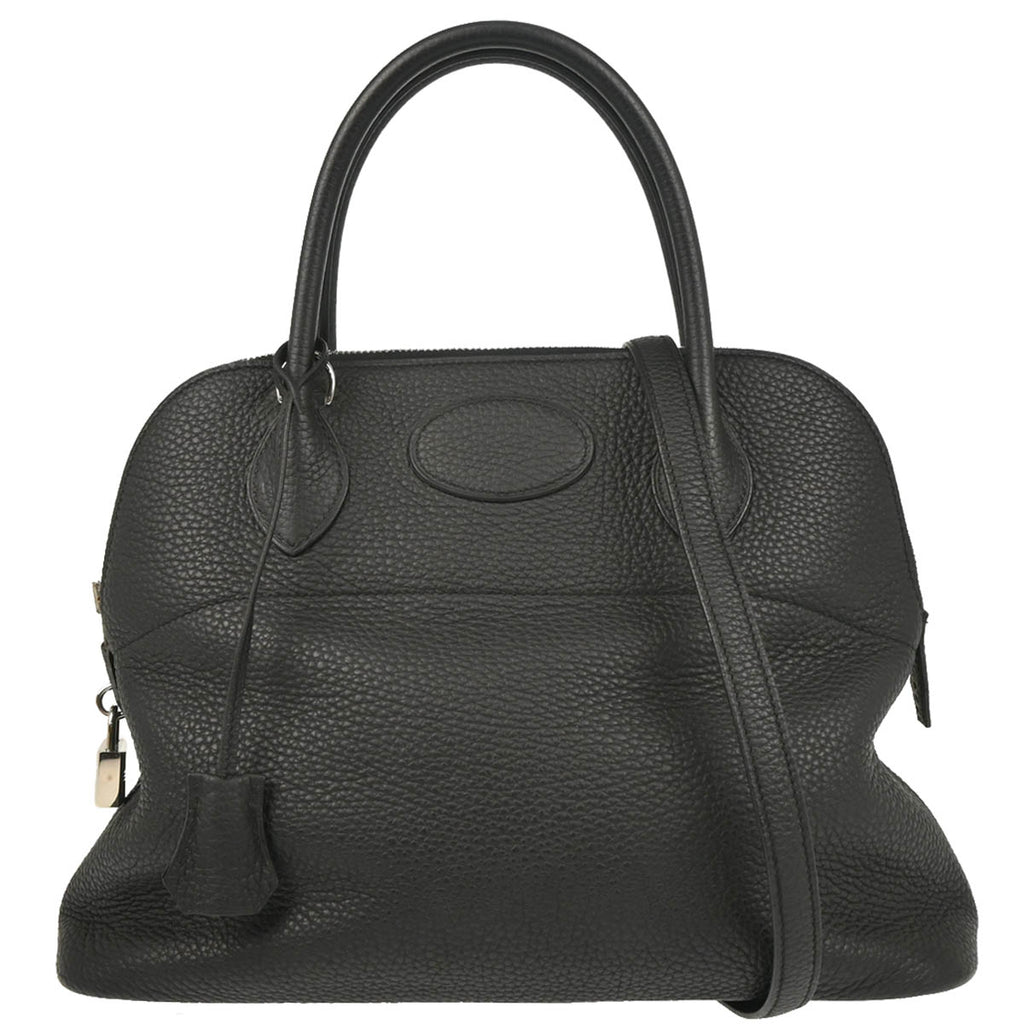 Hermes 2016 Black Taurillon Clemence Bolide 31 2way Shoulder Handbag