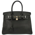 Hermes 2018 Black Evergrain Birkin 30 Handbag