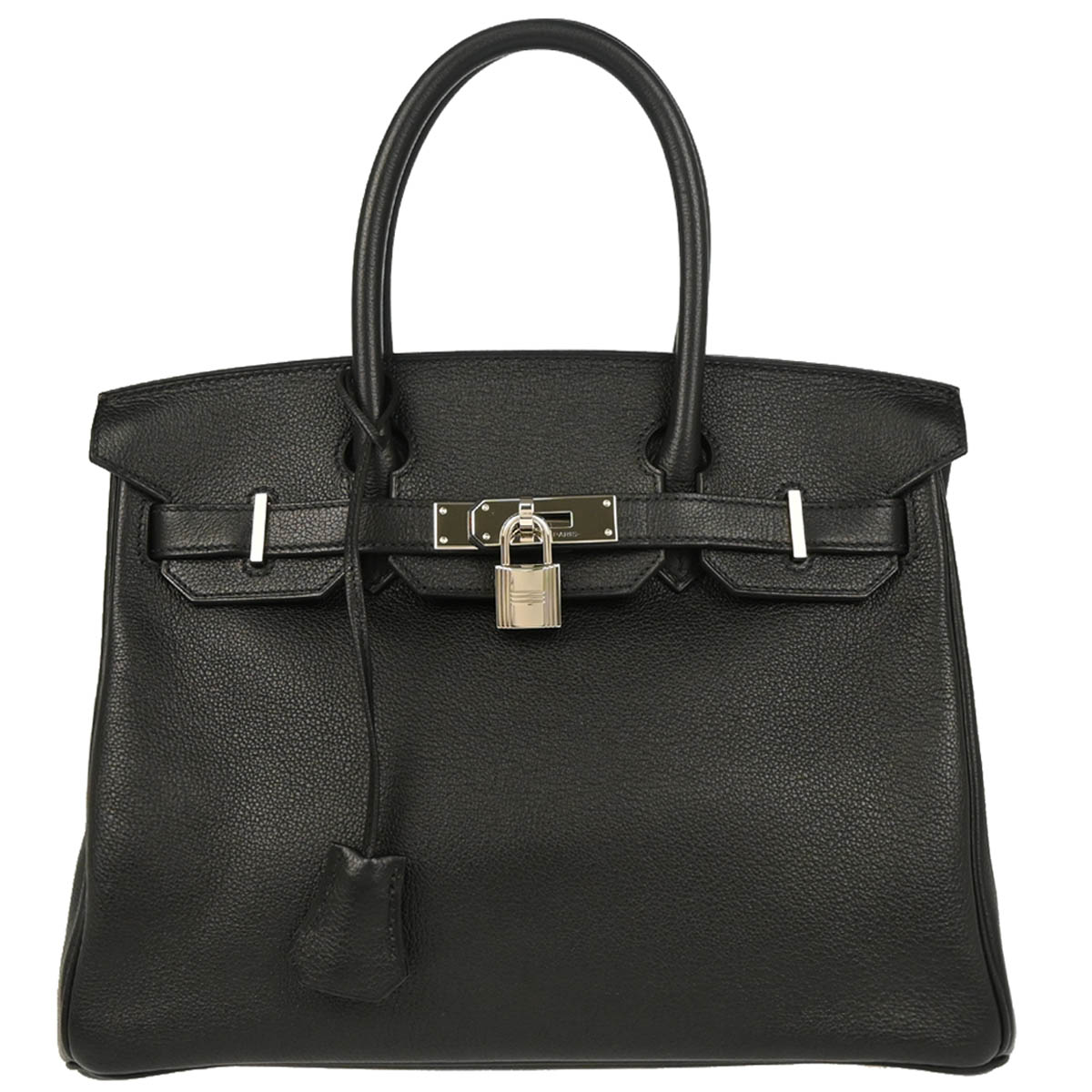 Hermes 2018 Black Evergrain Birkin 30 Handbag
