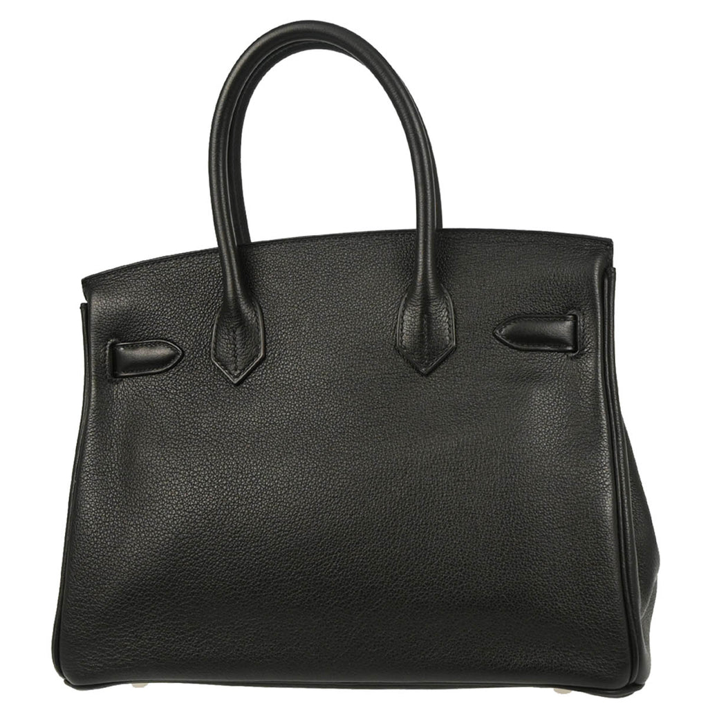 Hermes 2018 Black Evergrain Birkin 30 Handbag