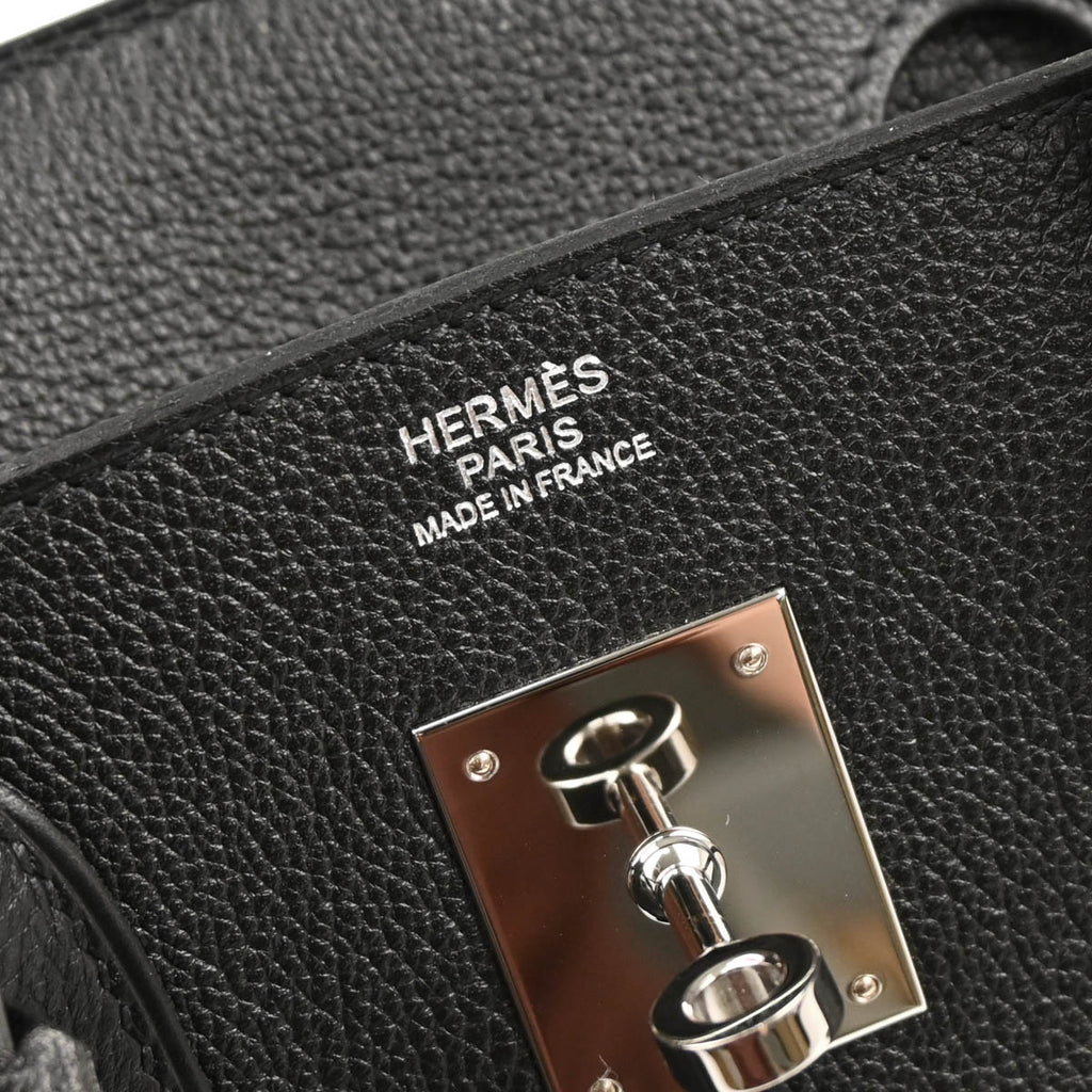 Hermes 2018 Black Evergrain Birkin 30 Handbag