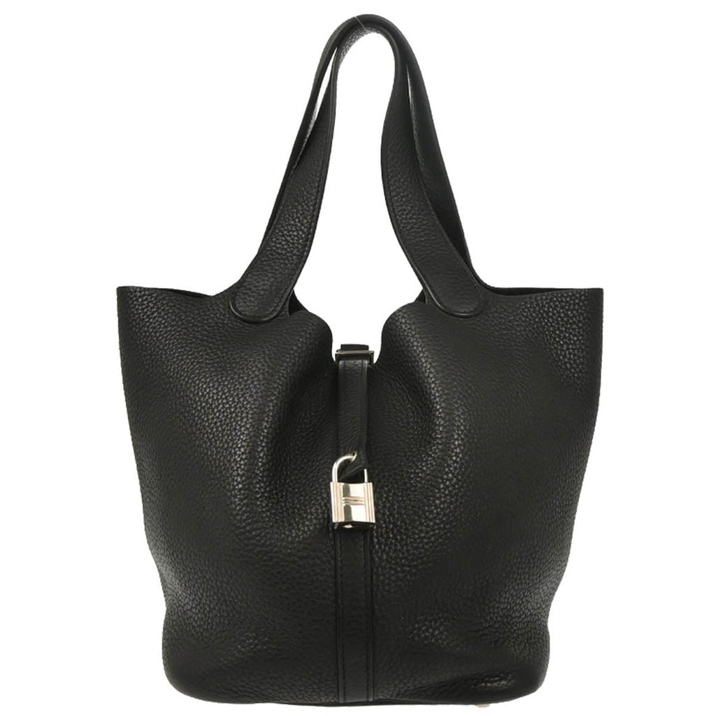 Hermes 2010 Black Taurillon Clemence Picotin Lock 22 MM Handbag
