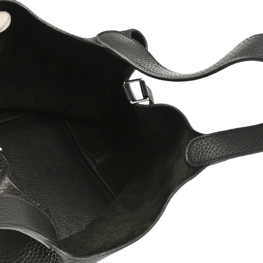 Hermes 2010 Black Taurillon Clemence Picotin Lock 22 MM Handbag