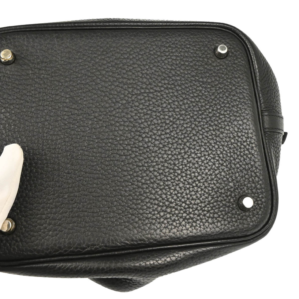 Hermes 2010 Black Taurillon Clemence Picotin Lock 22 MM Handbag