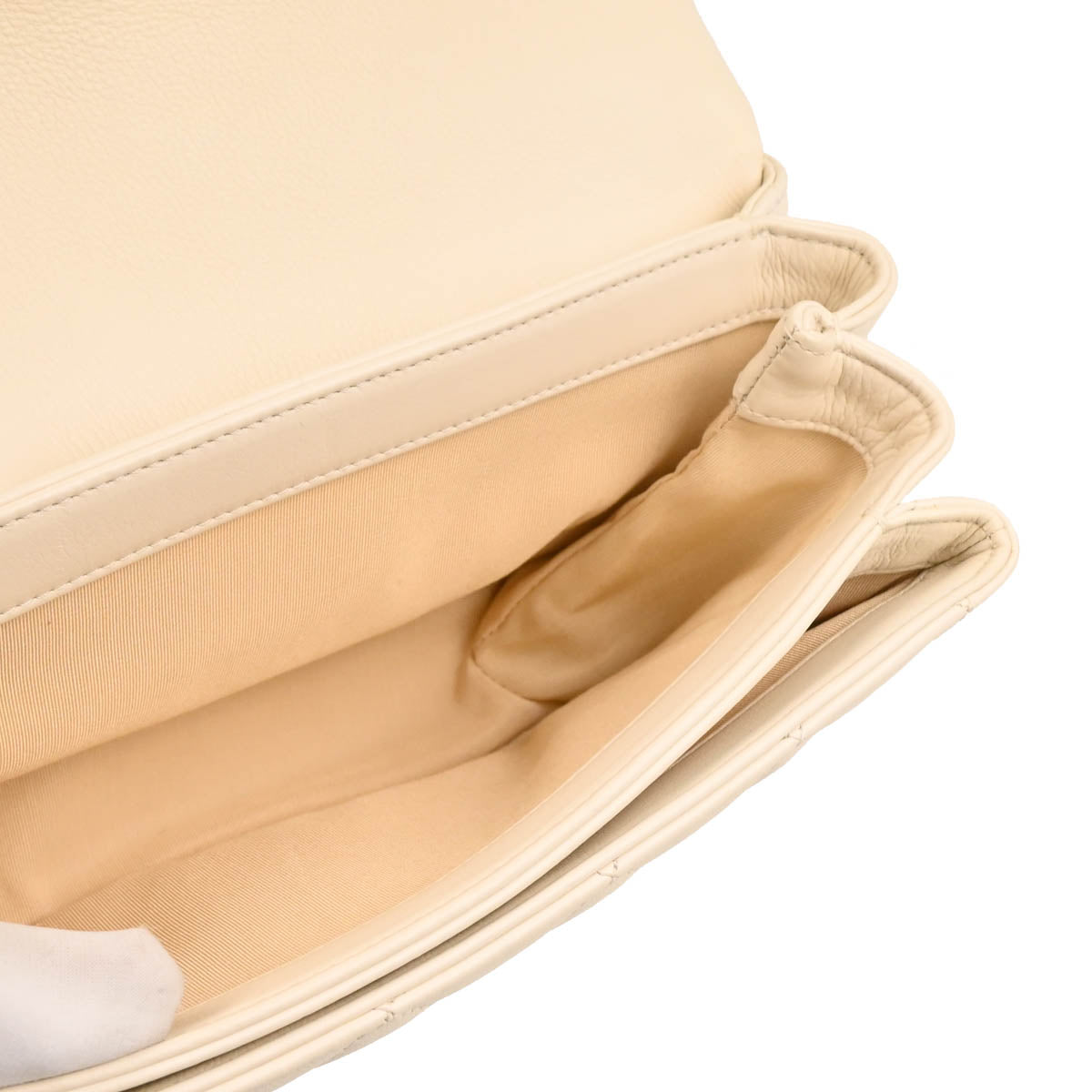 Chanel 2019 Ivory Calfskin Turnlock Small Full Flap Shoulder Bag
