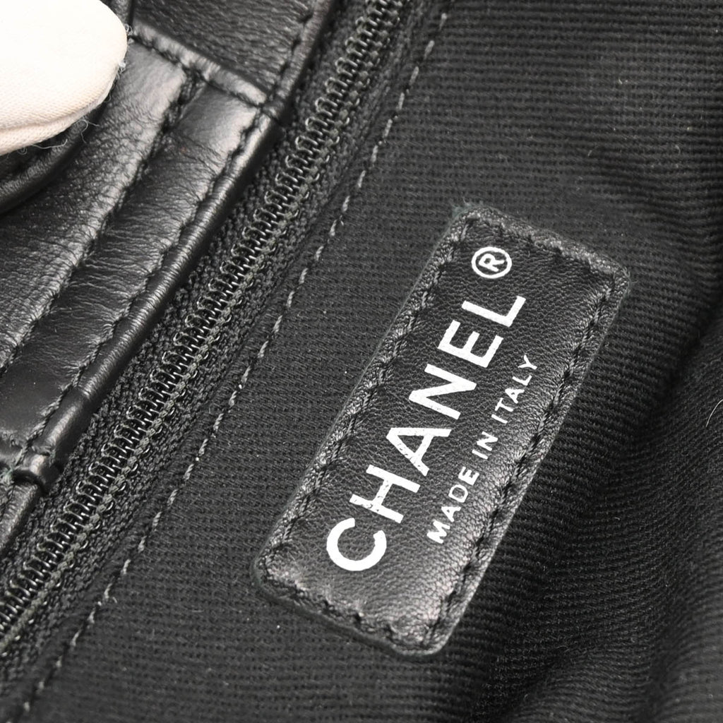 Chanel 2012-2013 Black Perforated Calfskin French Riviera 2way Shoulder Handbag
