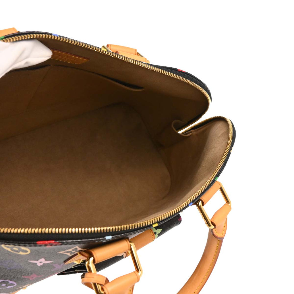 Louis Vuitton 2012 Black Monogram Multicolor Alma GM Handbag M40442