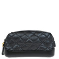 Chanel Black Calfskin Lambskin Gabrielle Cosmetic Pouch