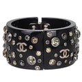 Chanel Bangle Rhinestone Black 13B