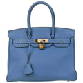 Hermes 2018 Blue Azur Togo Birkin 30 Handbag
