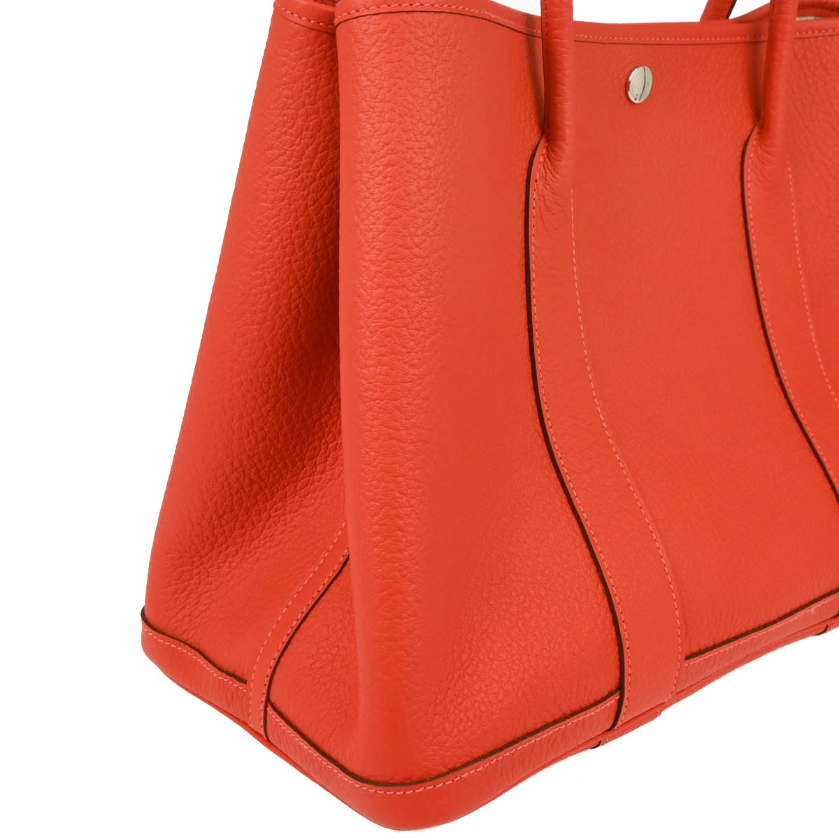 Hermes 2014 Rouge Pivoine Country Garden Party 36 PM Tote Bag