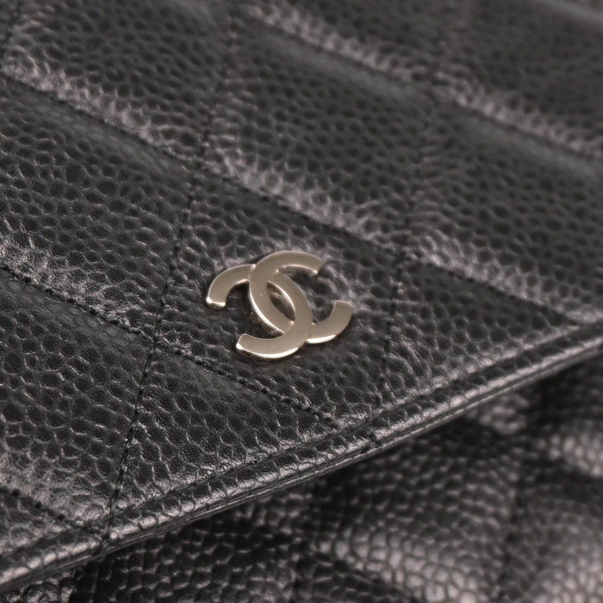 Chanel 2012 Black Caviar Classic WOC Wallet on Chain Shoulder Bag