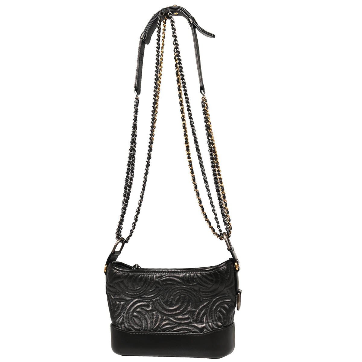 Chanel 2019 Black Lambskin Calfskin Small Gabrielle Shoulder Bag