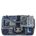 Chanel 2015-2016 Blue Denim Patchwork Single Flap Shoulder Bag