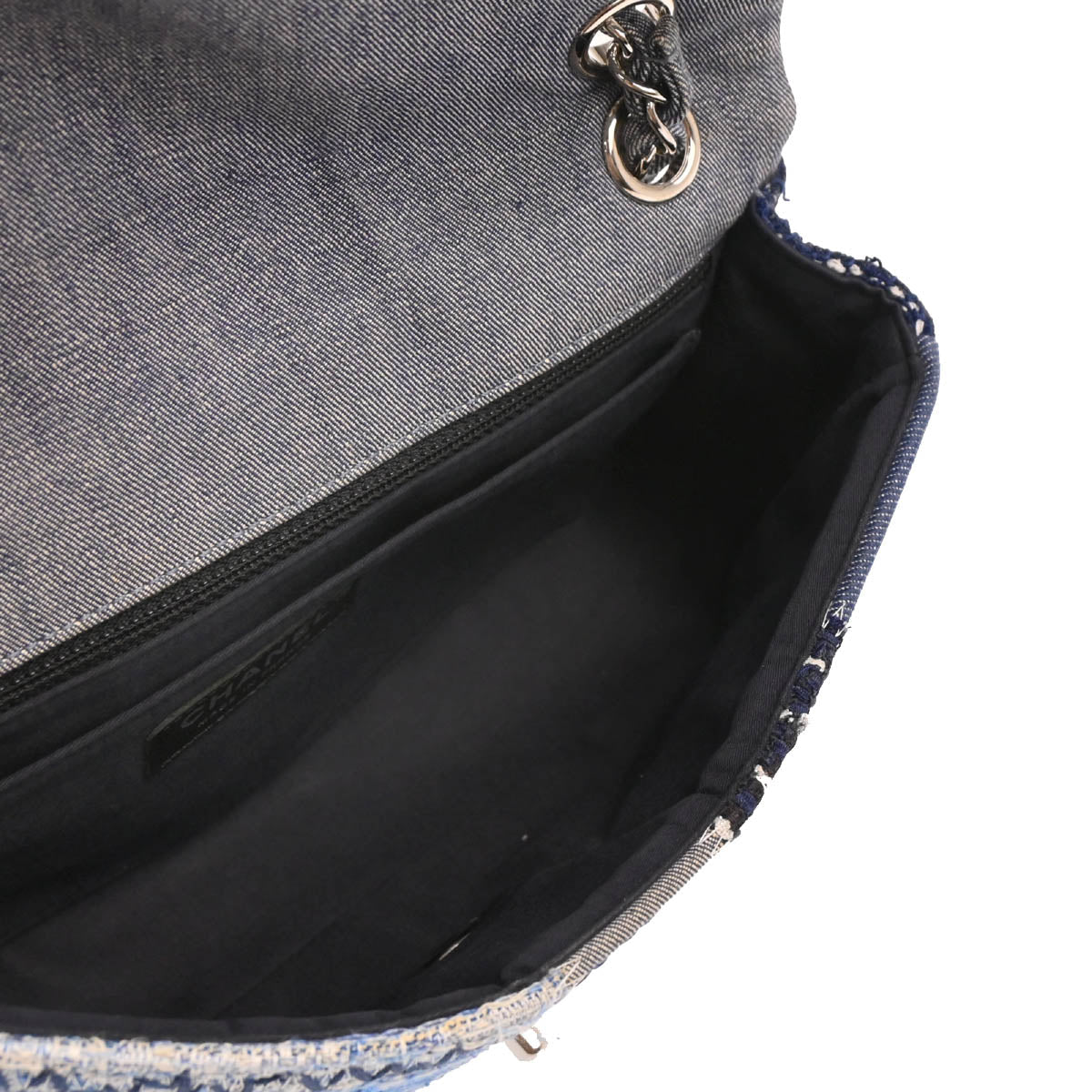 Chanel 2015-2016 Blue Denim Patchwork Single Flap Shoulder Bag