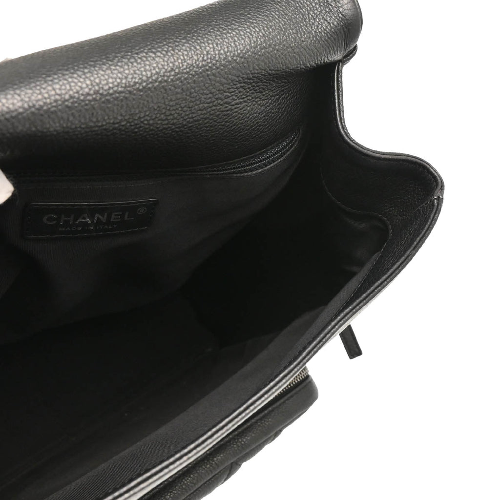 Chanel 2016-2017 Black Caviar Casual Rock Backpack