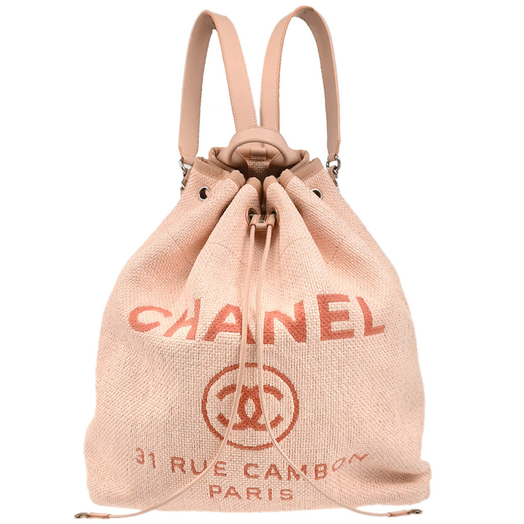 Chanel 2017 Pink Deauville Bucket Backpack