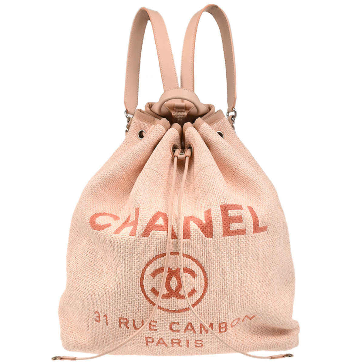 Chanel 2017 Pink Deauville Bucket Backpack