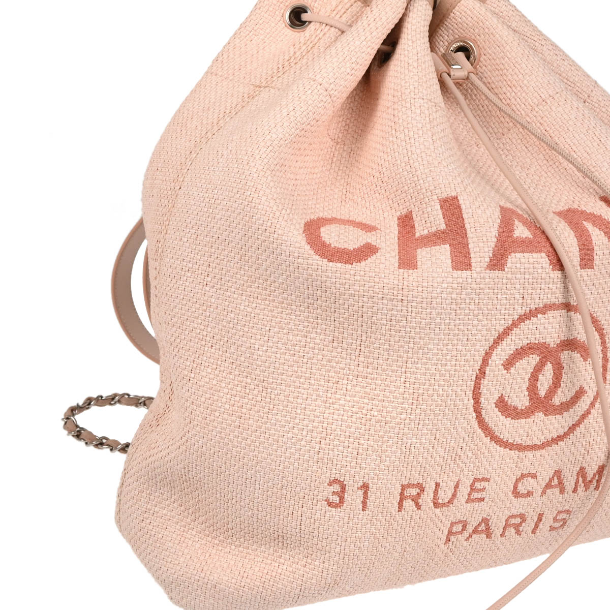 Chanel 2017 Pink Deauville Bucket Backpack