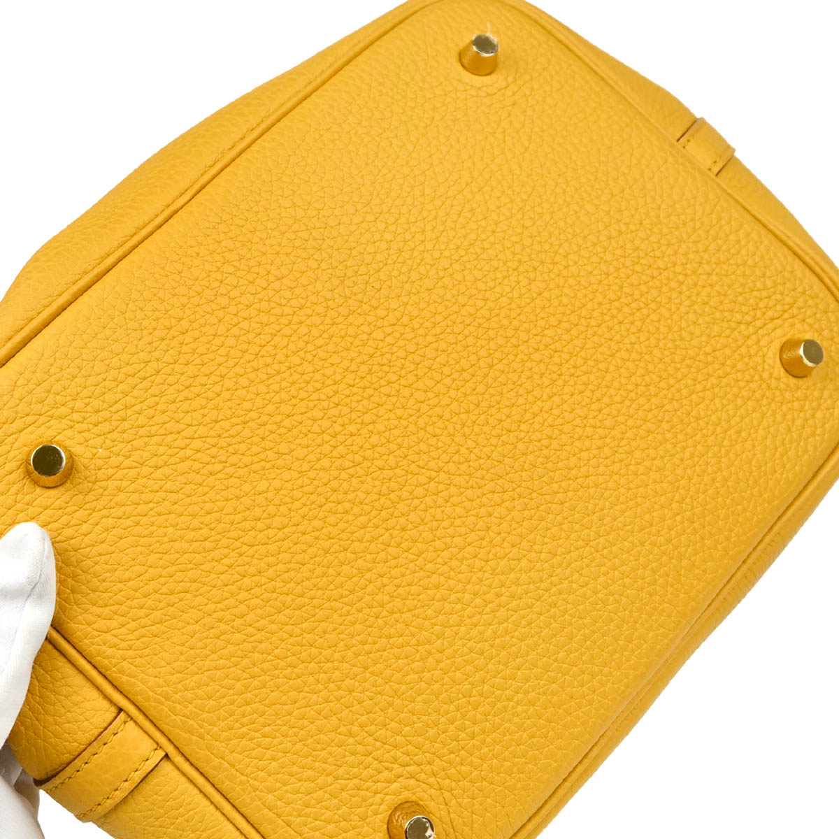 Hermes 2019 Jaune Taurillon Clemence Picotin Lock 22 MM Handbag