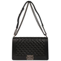 Boy Chanel 2017-2018 Black Lambskin Medium Shoulder Bag