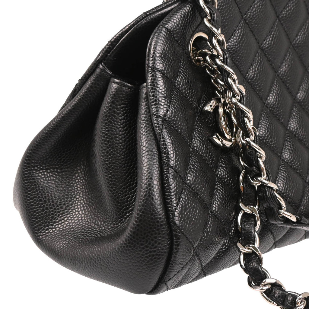 Chanel 2012-2013 Black Caviar Medium Mademoiselle Bowling Bag