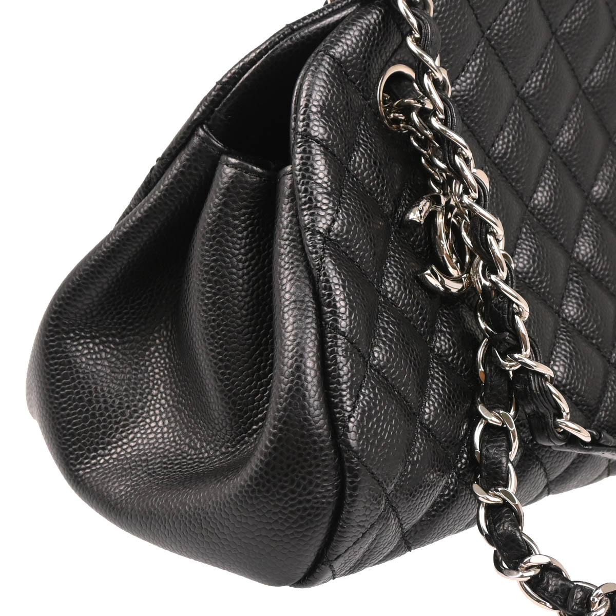 Chanel 2012-2013 Black Caviar Medium Mademoiselle Bowling Bag