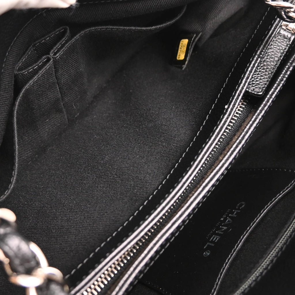 Chanel 2012-2013 Black Caviar Medium Mademoiselle Bowling Bag